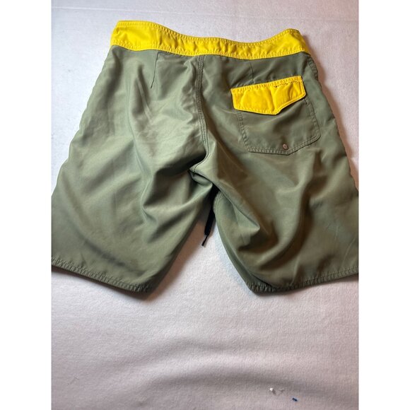Volcom Mens Chino Twill Board Shorts Olive & Yellow Size 30 - Picture 9 of 10